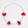 Collar de Perlas y Corazones