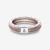 Anillo Dos Tonos Pavé Pandora Signature