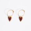 Aretes de Aro con Corazón Brillante