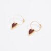 Aretes de Aro con Corazón Brillante