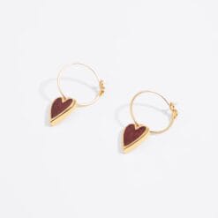 Aretes de Aro con Corazón Brillante