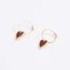 Aretes de Aro con Corazón Brillante
