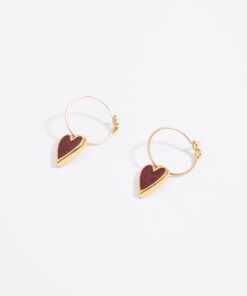 Aretes de Aro con Corazón Brillante