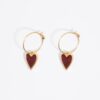 Aretes de Aro con Corazón Brillante