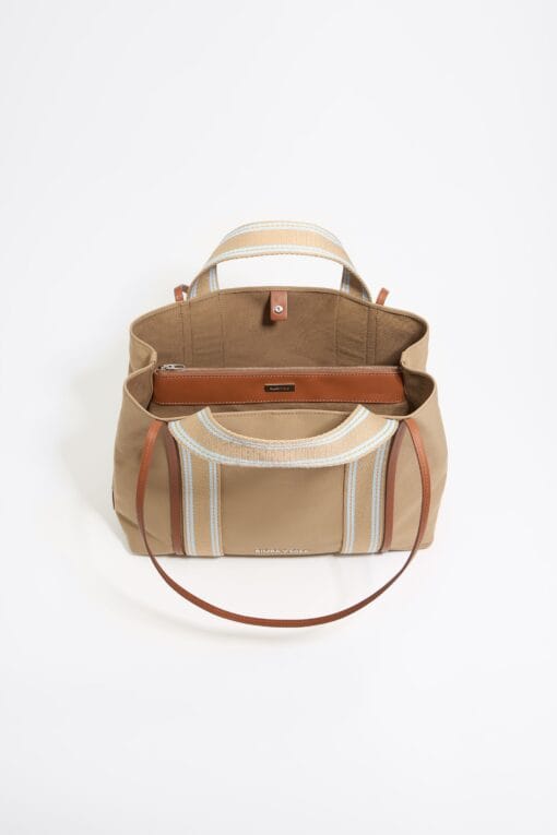 Bolsa Shopper Chihuahua Grande Gabardina Camel