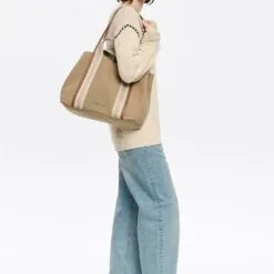 Bolsa Shopper Chihuahua Grande Gabardina Camel