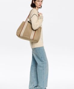 Bolsa Shopper Chihuahua Grande Gabardina Camel