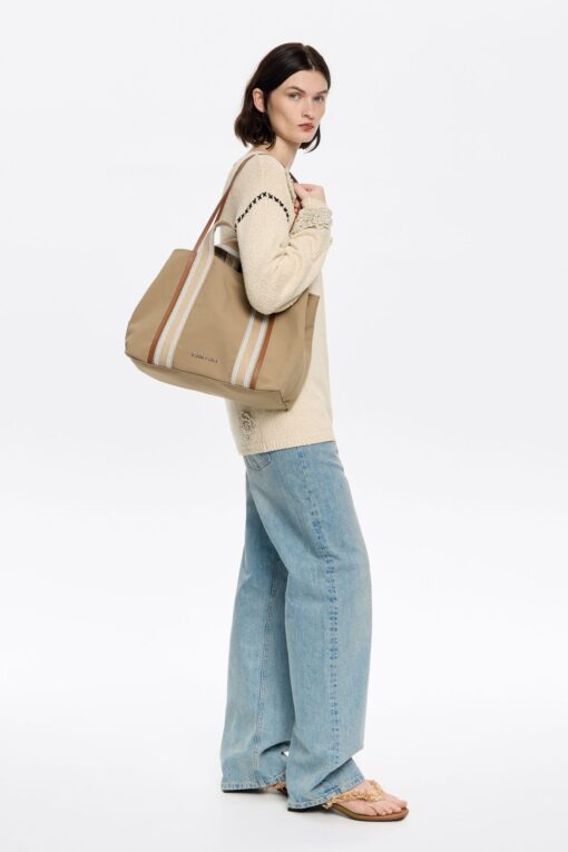 Bolsa Shopper Chihuahua Grande Gabardina Camel