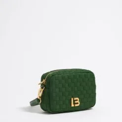 Bolso Bandolera Pequeño Nylon Trenzado Verde