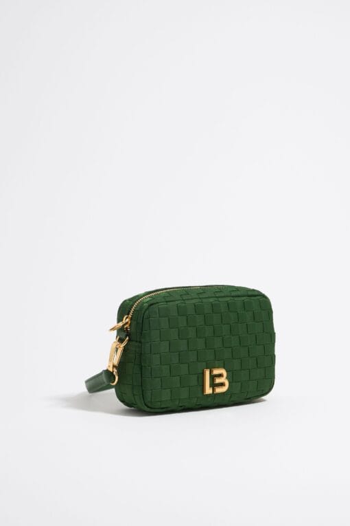 Bolso Bandolera Pequeño Nylon Trenzado Verde