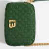 Bolso Bandolera Pequeño Nylon Trenzado Verde