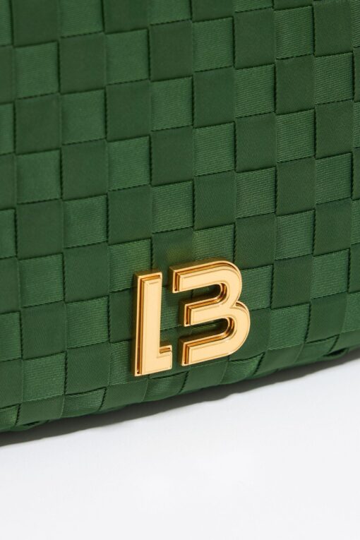 Bolso Bandolera Pequeño Nylon Trenzado Verde