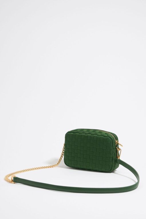 Bolso Bandolera Pequeño Nylon Trenzado Verde