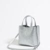 Bolso Chihuahua Pequeño de Piel color Plata