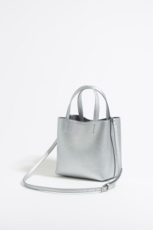 Bolso Chihuahua Pequeño de Piel color Plata