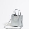 Bolso Chihuahua Pequeño de Piel color Plata
