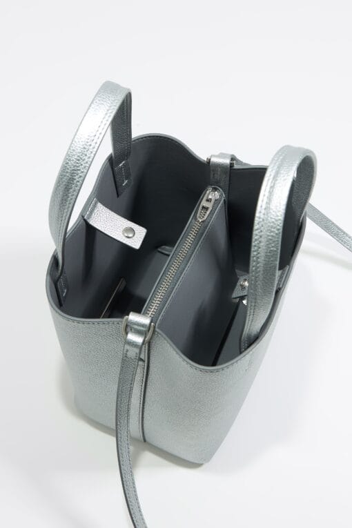 Bolso Chihuahua Pequeño de Piel color Plata