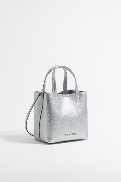 Bolso Chihuahua Pequeño de Piel color Plata