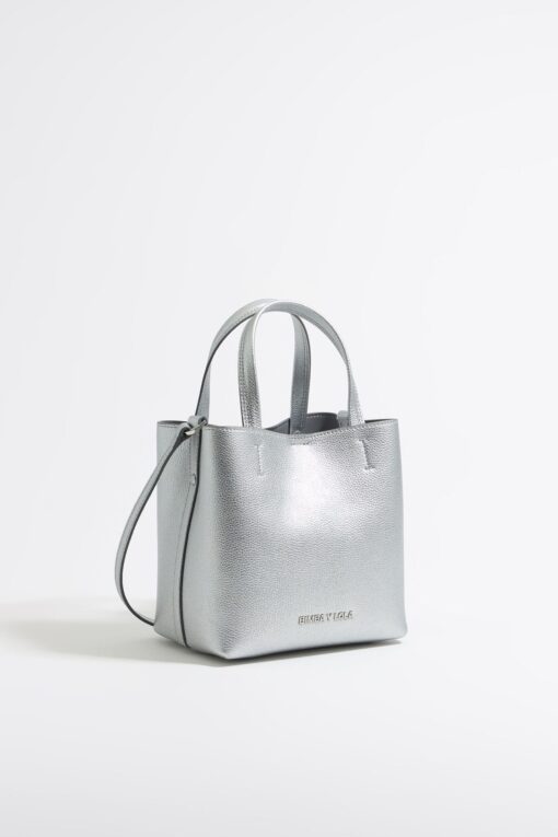 Bolso Chihuahua Pequeño de Piel color Plata