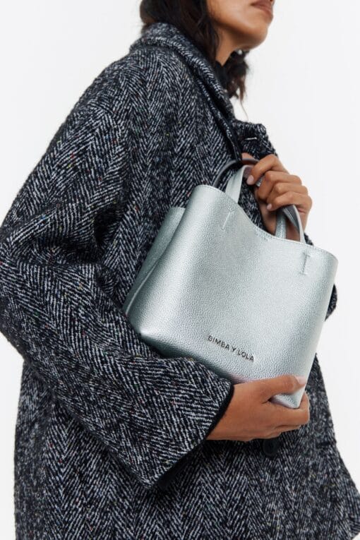 Bolso Chihuahua Pequeño de Piel color Plata