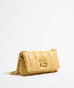 Bolso Pequeño con Solapa de Napa de Color Amarillo Topacio