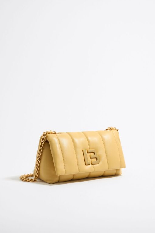 Bolso Pequeño con Solapa de Napa de Color Amarillo Topacio