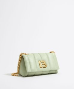 Bolso Pequeño de Napa Verde Claro con Solapa