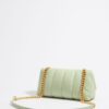 Bolso Pequeño de Napa Verde Claro con Solapa