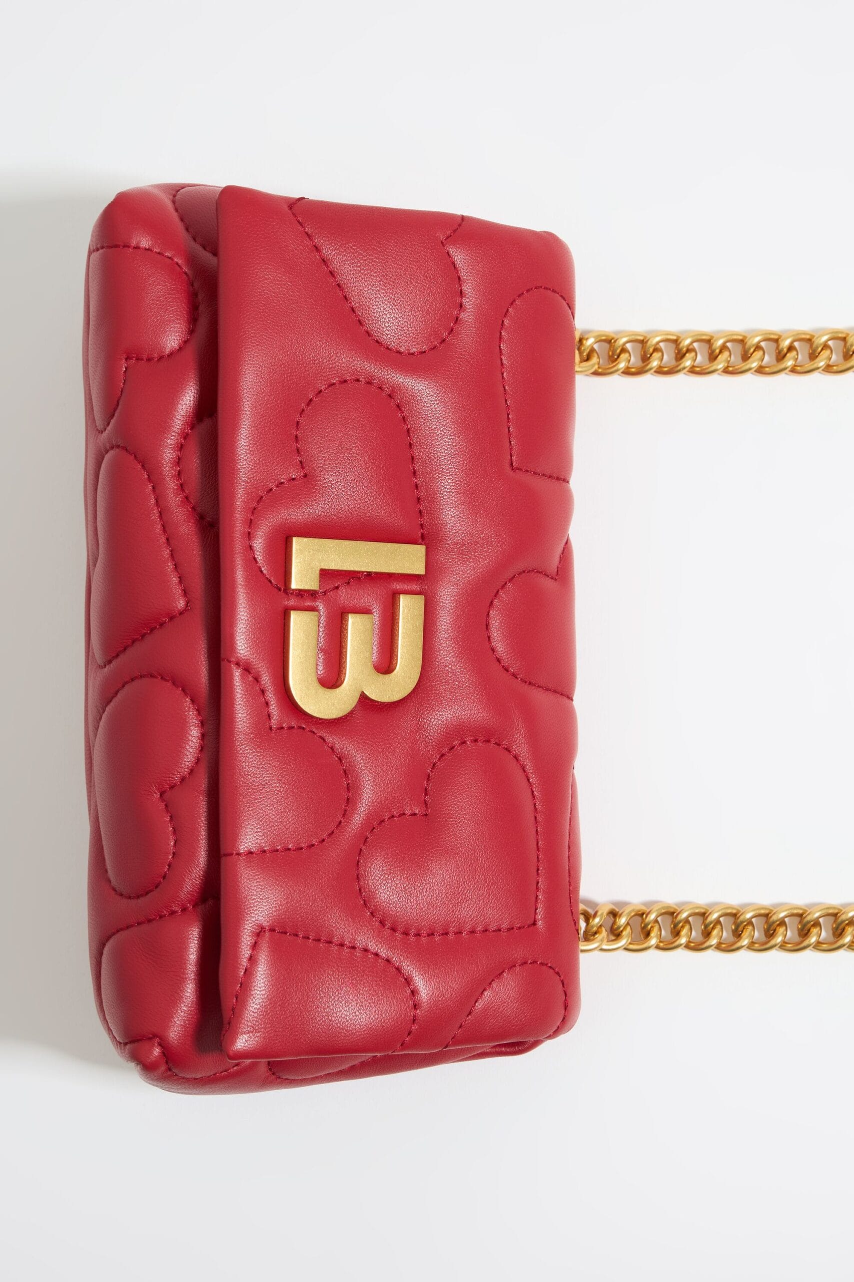 Bolso Solapa Pequeño Piel Napa Rojo