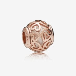 Charm de Corazones Calados Rose Gold