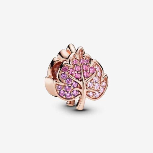 Charm de Hoja Pavé