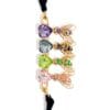 Collar de Cristales de Corazón y Abejas Multicolor
