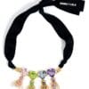 Collar de Cristales de Corazón y Abejas Multicolor