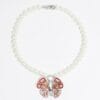 Collar de perlas de mariposa de cristal