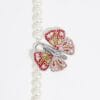 Collar de perlas de mariposa de cristal