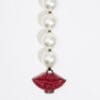Collar Perlas Labios Rojo