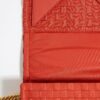 Mini Bolso con Solapa de Nylon Trenzado Color Coral