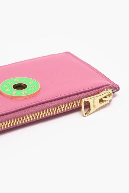 Monedero Rectangular Piel Rosa