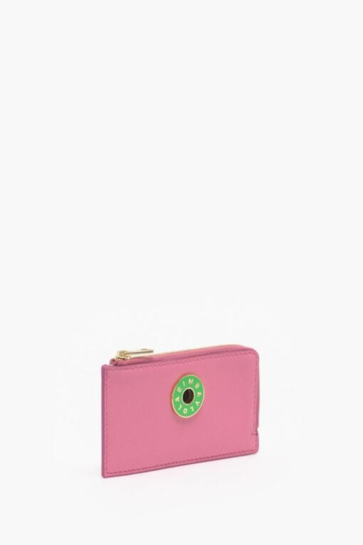 Monedero Rectangular Piel Rosa