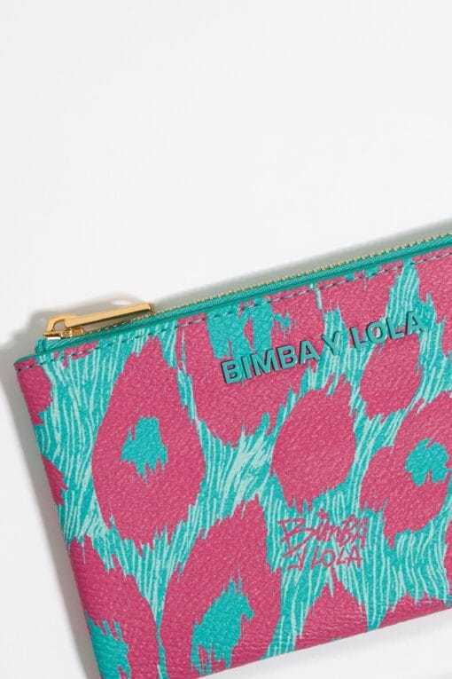 Monedero de Leopardo Turquesa