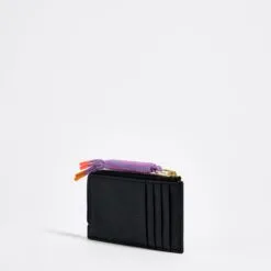 Monedero rectangular de piel negra