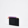 Monedero rectangular de piel negra