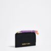 Monedero rectangular de piel negra