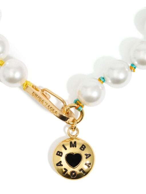 Pulsera de Perlas con Logo de Caramelo y Cordón Multicolor