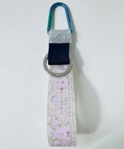 Bimba y Lola Llavero Tipo Strap con letras Resaltadas Moradas en Silicon