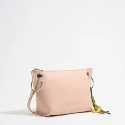 Bolso Trapecio Mediano Piel Rosa Claro
