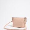 Bolso Trapecio Mediano Piel Rosa Claro