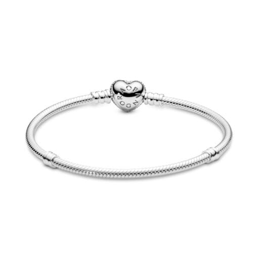 Pulsera de cadena de serpiente con cierre de corazón