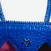 Valentina en Azul Real Piel Efecto Cocodrilo